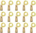 Wine Bottle Lights with Cork, Battery Operated 15 Pack 20 LED Cork Shape Silver by LoveNite