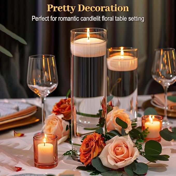 12Pcs Glass Cylinder Vases 12 Inch Tall Clear Flower Vases - Image 6