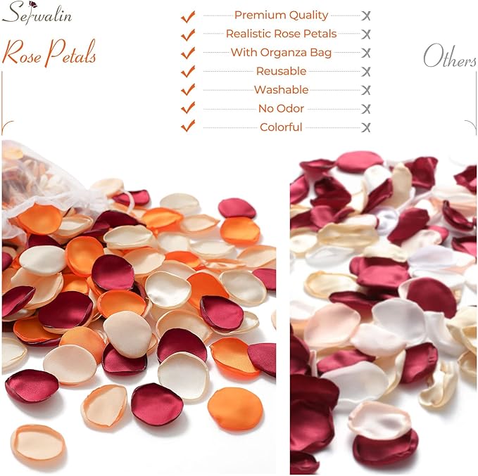 Serwalin 300Pcs Silk Rose Petals Flower Petals - Image 5