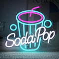 Soda Pop Neon Sign Drink Neon Lights Dimmable Beverage Cup LED Signs by Kullneon
