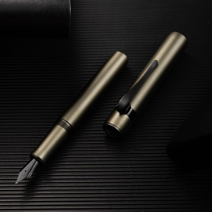 Hongdian M2 Black Forest Mini Fountain Pen, Fine Soft Nib & Sleek Shape - Image 6