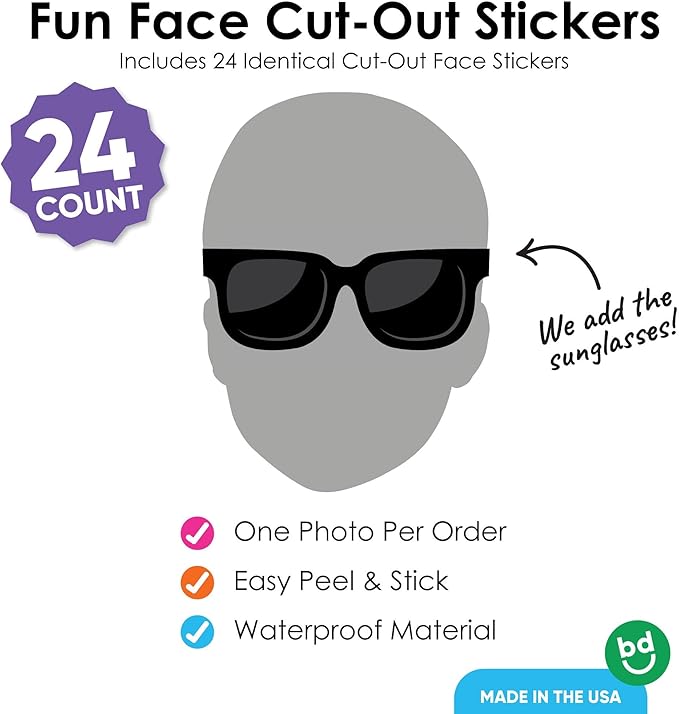 Big Dot of Happiness Custom Photo Sunglasses - Image 4