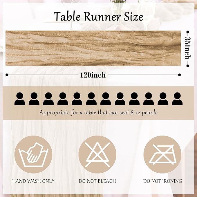 Cheesecloth Table Runner 10FT - Image 6