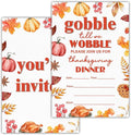 Thanksgiving Party Invitations Fall Pumpkins Turkey Friendsgiving Thanksgiving by RNYJJ