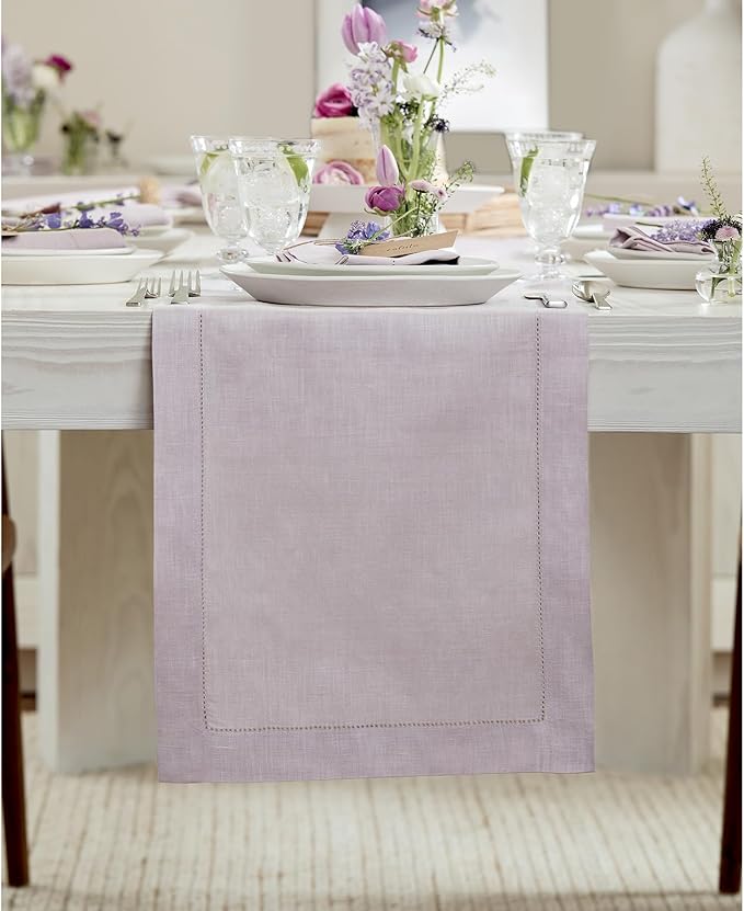 Solino Home Linen Lilac Table Runner 108 Inches Long by SolinoHome