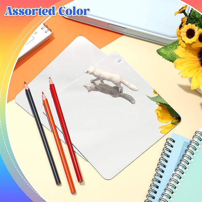 Dandat 10 Pcs Small Mirrors for Kids 6 x 6 Inch Square Shatter Proof Reflector - Image 7