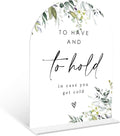 Greenery Wedding Blanket Sign, 6 x 8 Inch White Arch Acrylic Wedding Sign by Qoqxjodd
