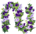 Kisflower 3Pack Artificial Rose Flower Garland, 23.7FT Fake Vines Silk Flowers by Kisflower
