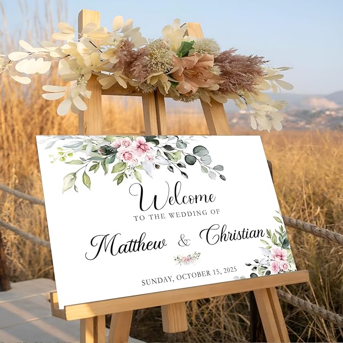 Welcome To Our Wedding Sign, Custom Wedding Welcome Sign, Easel Stand - Image 2