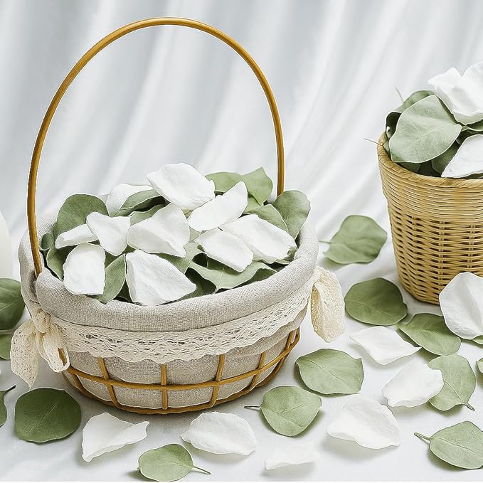 Real White Rose Petals & Natural Eucalyptus Leaves 2.12oz, Freeze Dried Flower - Image 6