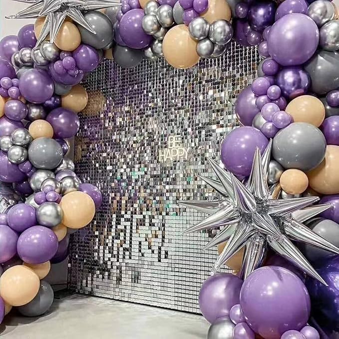 Kate Square Sliver Sequin Wall Panel Backdrop Sliver Glitter Panels Wedding - Image 5