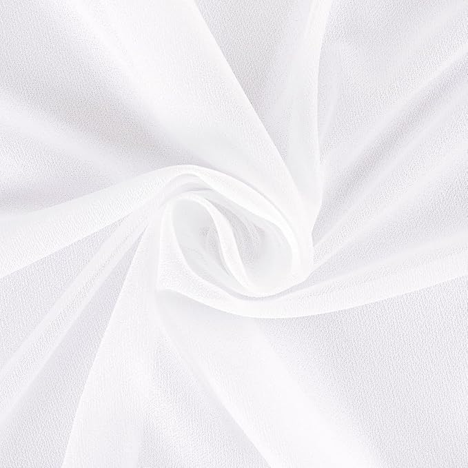 White Wedding Arch Draping Fabric 1 Panel 29" × 20FT Sheer Drapes Outdoor - Image 6