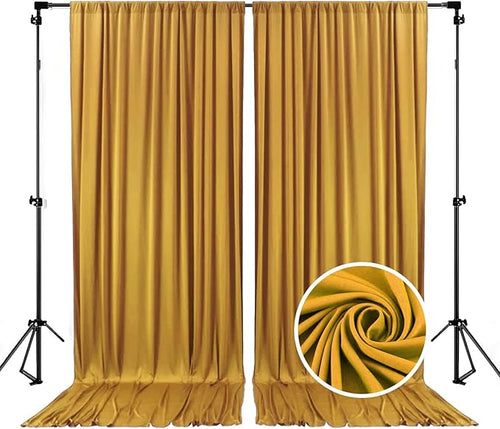 10 x 7 Feet Gold Backdrop Curtain by ZEBMOON