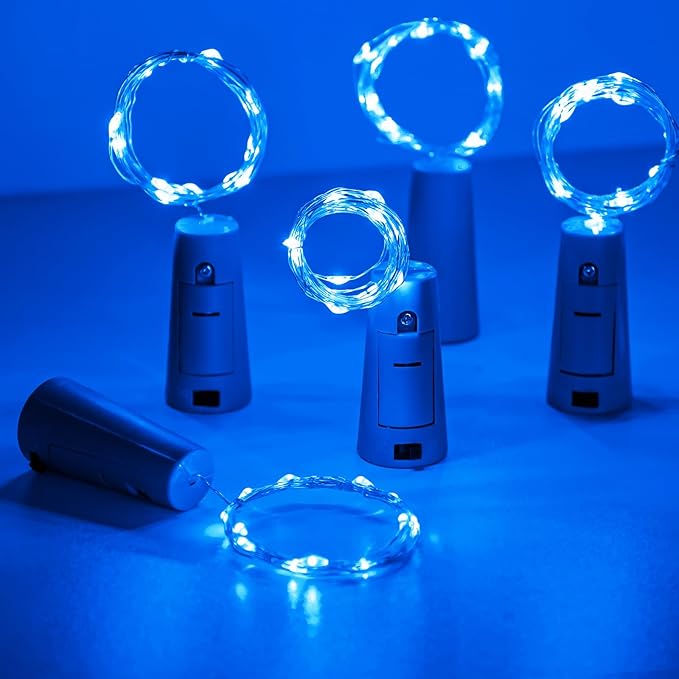 Aluan Wine Bottle Lights with Cork 10 Pack 20 LED Christmas Mini Fairy Lights - Image 5