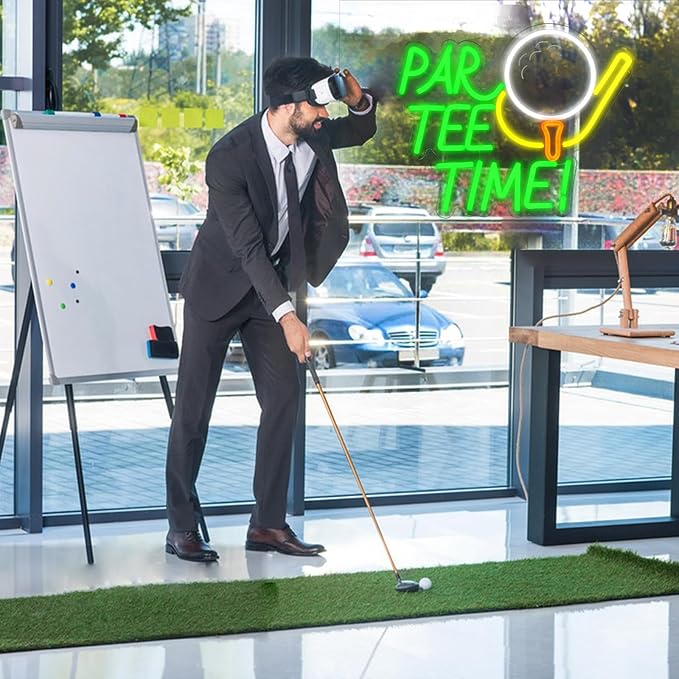 Neon Sign for Wall Decor, Par Tee Time Neon Sign, 16.14" x 12.8" Golfing LED - Image 7