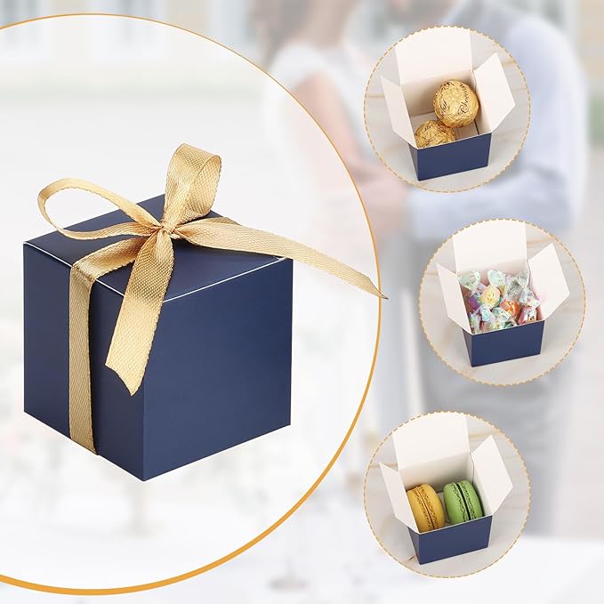 EUSOAR Favor Boxes, Paper Cube Macaron Candy Box Soap Storage - Image 3
