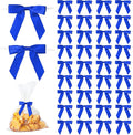 50Pcs Royal Blue Twist Tie Bows by TULOBI