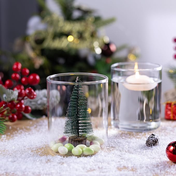 12pcs Small Glass Cylinder Vases - Image 6