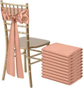 10 PCS Rose Gold Satin Chair Sashes Bows Universal Chair Ribbon Ties Back Sash by LooksForwardtoSeeingYou