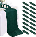 Emerald Green Cheesecloth Table Runner - 10FT x 35Inch Boho Gauze - 16PCS - by AIRIT+LOVELY