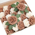 Floroom Artificial Flowers 25pcs Real Looking Gold Sparrow & Cream Foam Fake by Floroom