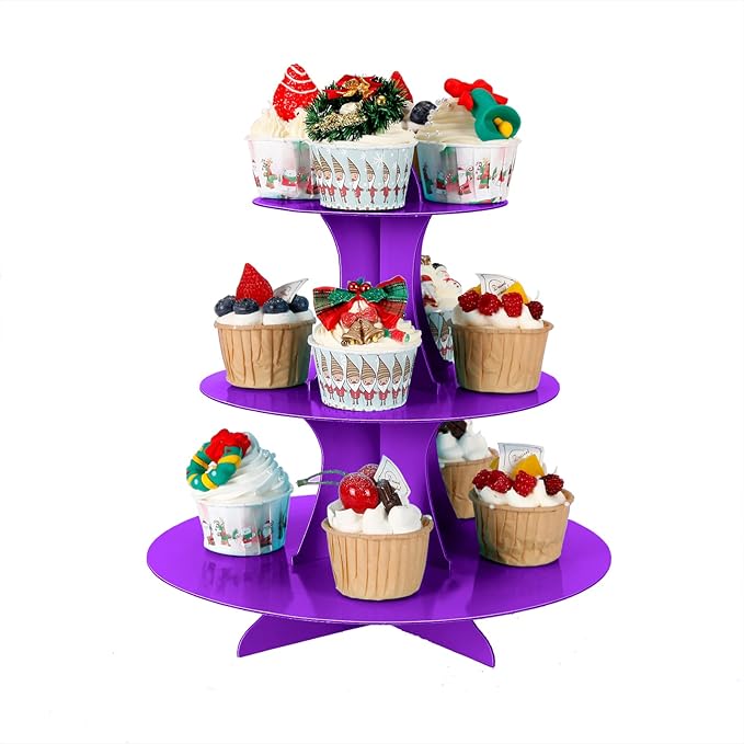 2Pcs 3-Tier Cupcake Stand, Cake Stand holder, Tiered DIY Cupcake Stand Tower - Image 3
