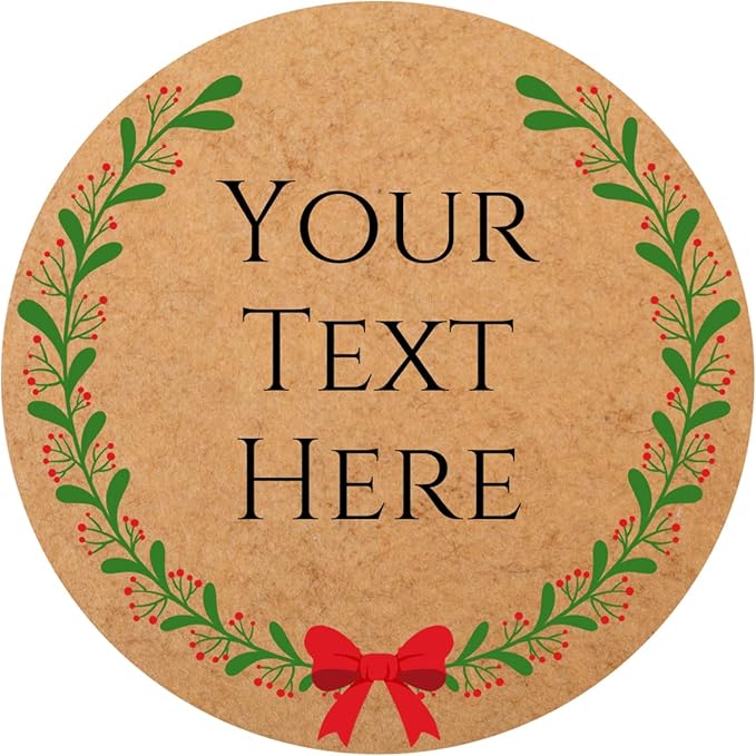 100-1000pcs Custom Stickers Merry Christmas Stickers Personalized Labels by Unknown