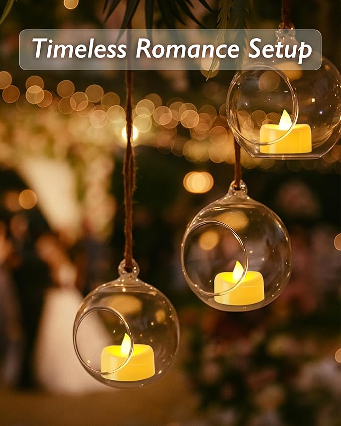 Raycare 50 Pack LED Tea Lights Battery Operated, 200+Hour Flickering Votive - Image 5