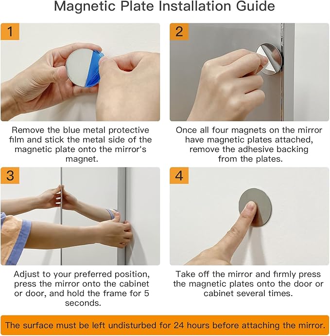 55"x16" Magnetic Mirror Lightweight Full-Length Mirror | Strong Adhesion - Image 4
