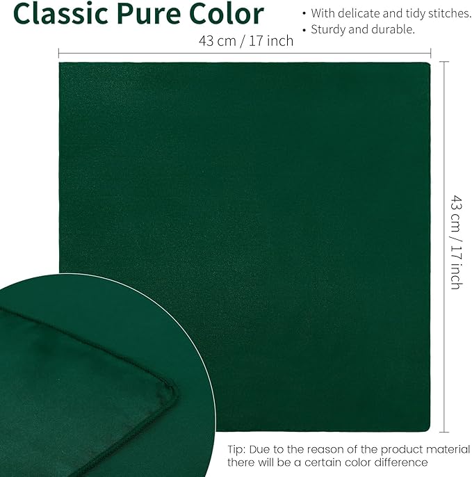 Aneco 16 Pack Square Satin Napkin Bright Silk Table Napkin Soft Smooth Fabric - Image 2
