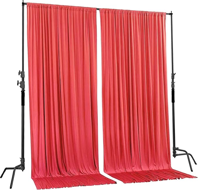 AK TRADING CO. 10 feet x 8 feet IFR Polyester Backdrop Drapes Curtains Panels - Image 2