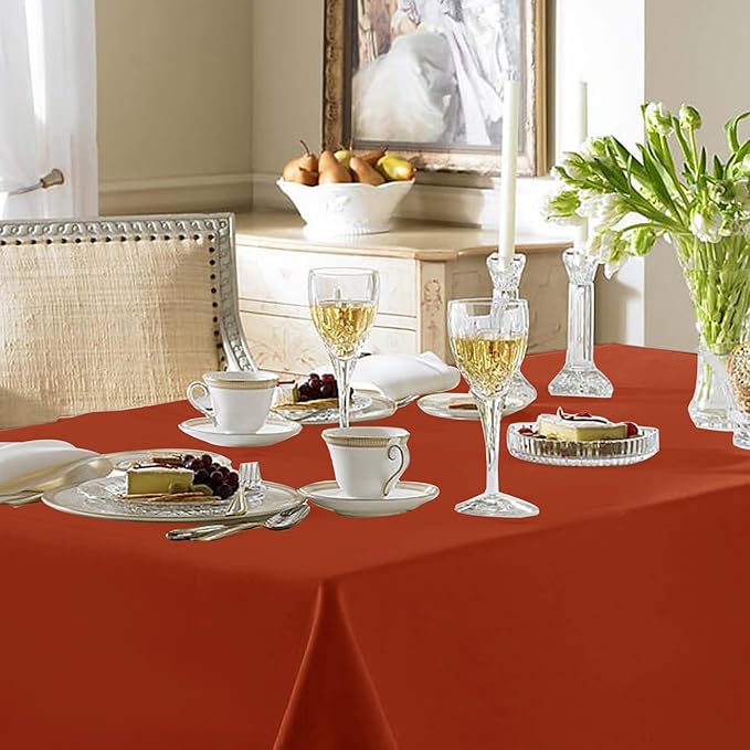 Fitable Rust Rectangle Tablecloths - Image 6