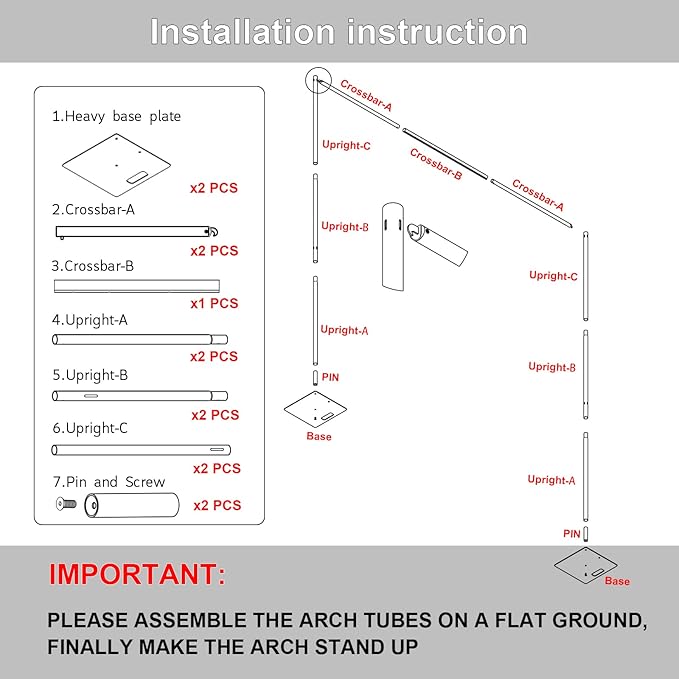 Pipe and Drape Backdrop Stand, 8ft x 10ft Backdrop Stand, Adjustable Metal - Image 7