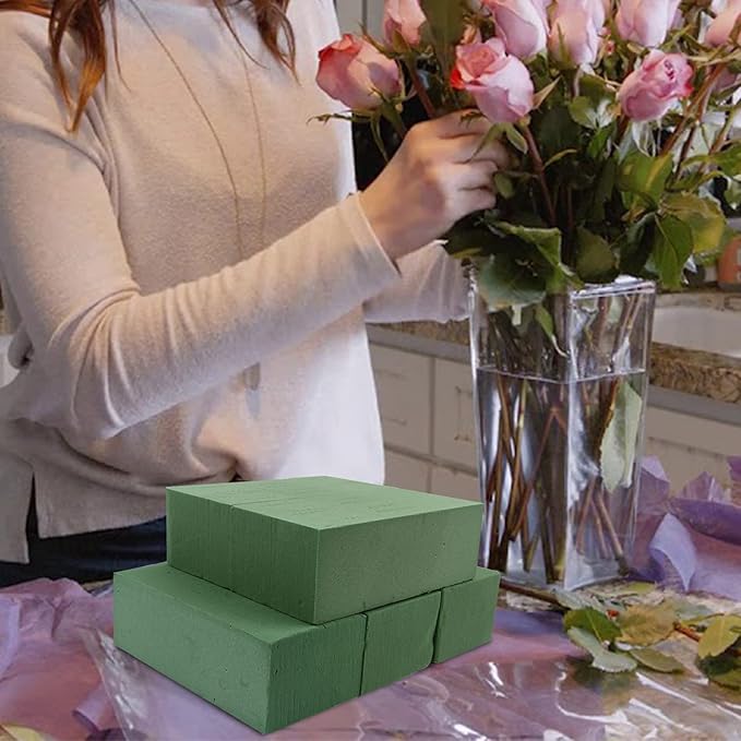 KIMOBER Wet Floral Foam Bricks, Large 9''Lx4''Wx3''H Green Foam Blocks - Image 6