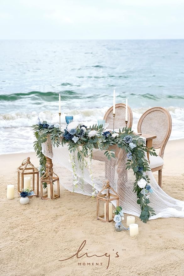 Ling's Moment 9FT Spring Flower Garland- Wedding Arch Flowers - Image 3