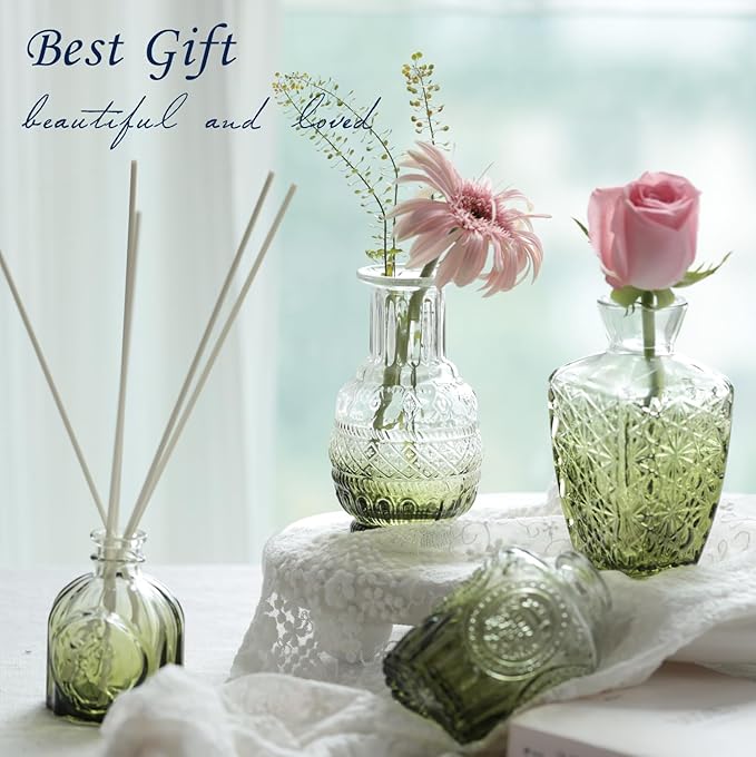 Bud Vases Set of 12, Glass Bud Vases in Bulk, Small Flower Vases - Image 3