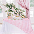 LuoluoHouse Pink Lace Table Cloth 60x120inch 2Pcs by LuoluoHouse