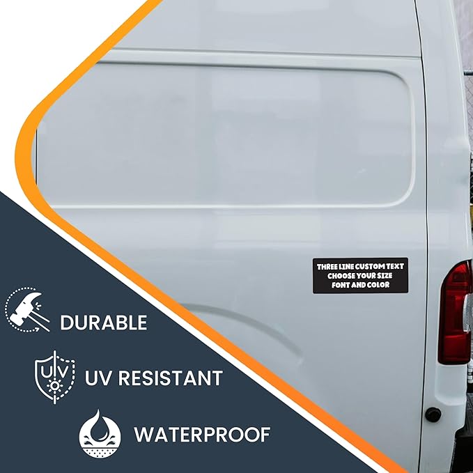 Magnet Me Up Three Line Custom Text Customizable Magnet Decal, Design Your Own - Image 5