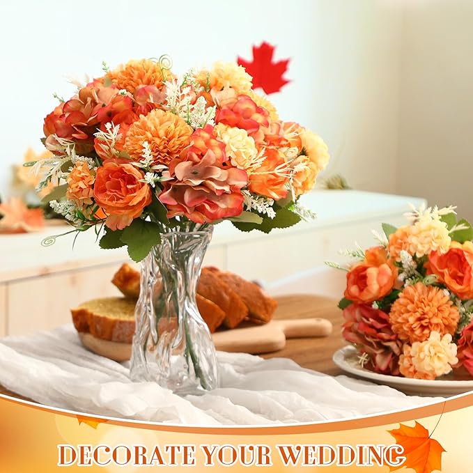 Tigeen Artificial Flowers Artificial Peonies Silk Flowers Faux Peony Fake Peony - Image 4