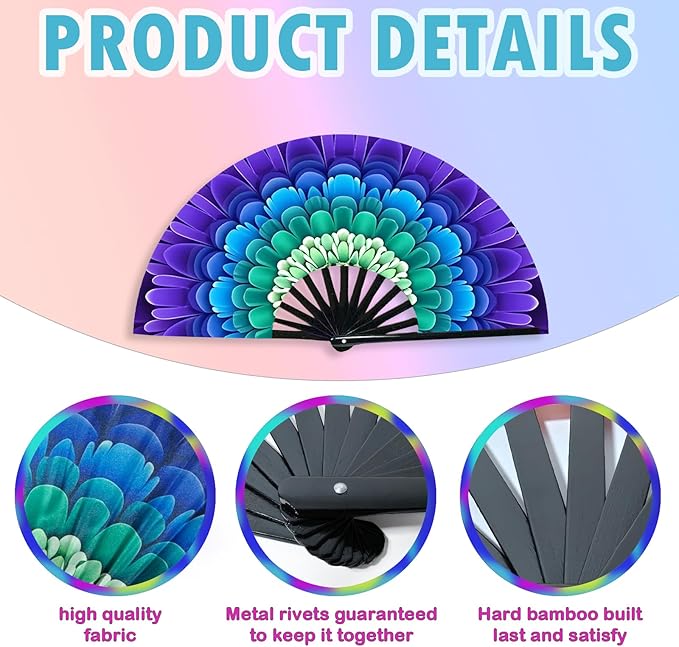 Boots on The Ground Fan, Large Folding Hand Fan - Image 5