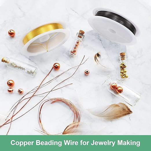 0.2 Mm/32 Gauge Copper Wire for Jewelry Making, 82FT Copper Beading Craft Wire - Image 5