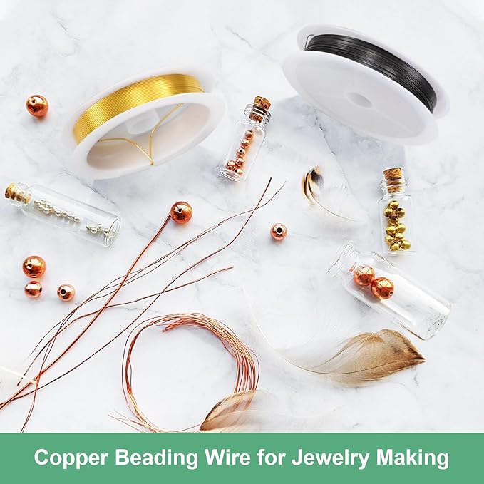 1 mm/18 Gauge Copper Wire for Jewelry Making, 5.2FT Copper Beading Craft Wire - Image 5