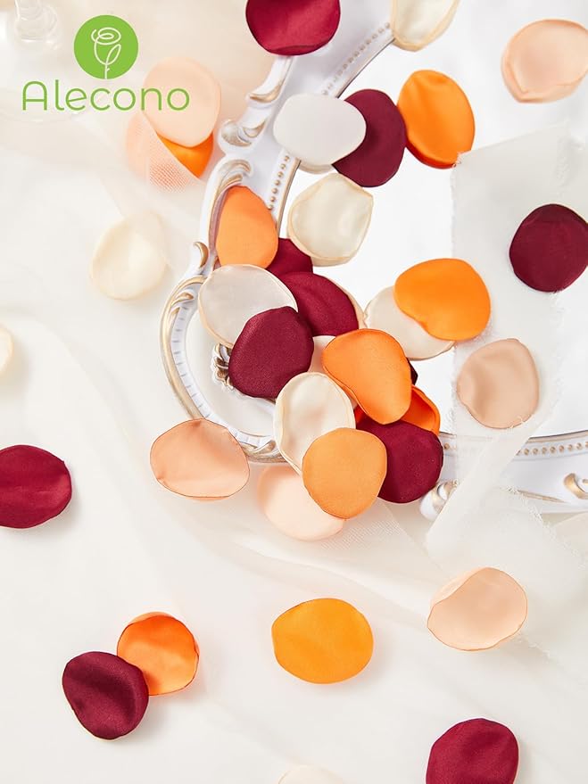Alecono 400 pcs Silk Rose Petals, Faux Rose Flower Petals - Image 7