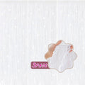 3Pcs Wavy White Metallic Tinsel Curtain Foil Fringe Backdrop, 3.3 ft x 6.6 ft by CYLMFC