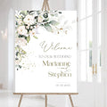 Personalized Wedding Welcome Sign, Flowers Wedding Welcome Sign, Wedding by ALICEBIN