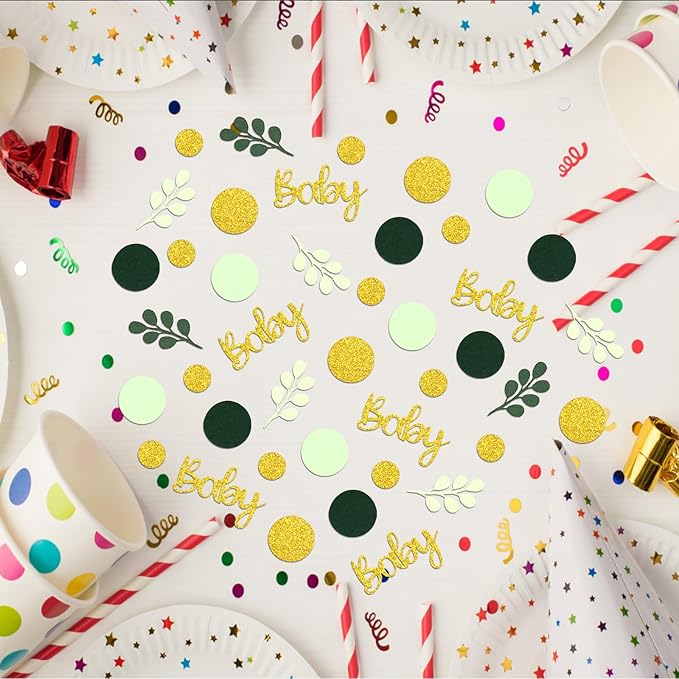 300PC Greenery Baby Shower Confetti - Image 3