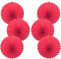 Red Birthday Decorations, DIY Red Paper Fans Hanging Decoration, Party Supplies by BARTHEW