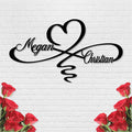 Personalized Infinity Symbol, Metal Love Sign, Love Sign Infinity Heart Sign by Monlyey