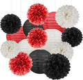White Red Black Party Decorations by HongTongTong