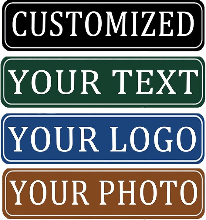 Custom Signs Outdoor Metal, Personalized Street Sign, Create Your Own by POKEHAND